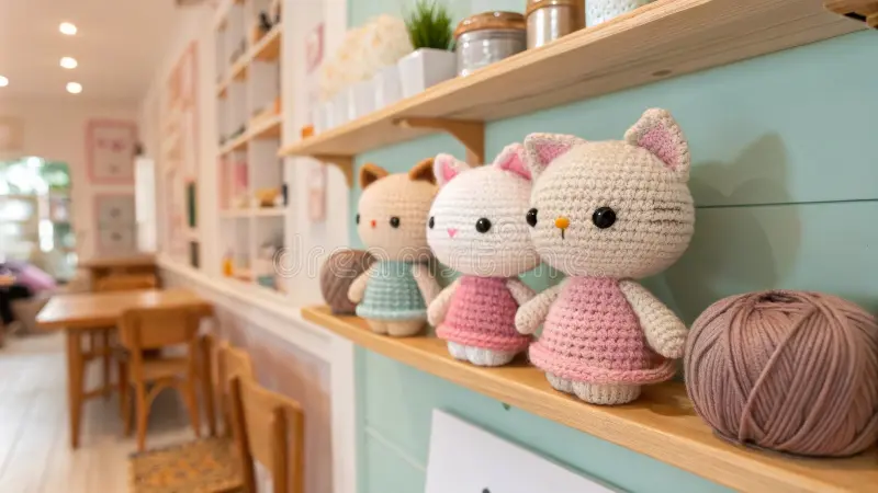 Crochet Cat Pattern Stool: A Cute Home Decor